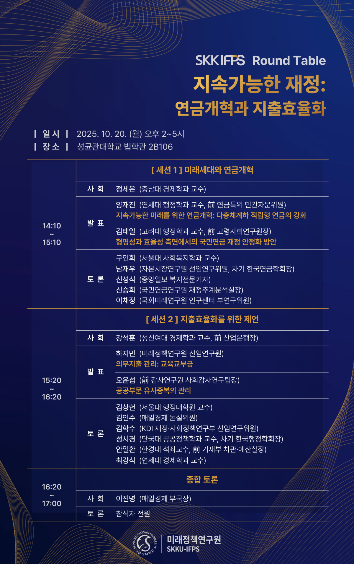 ▲성균관대 미래정책연구원, ‘지속가능한 재정’ 주제 라운드테이블 개최. (사진=성균관대)