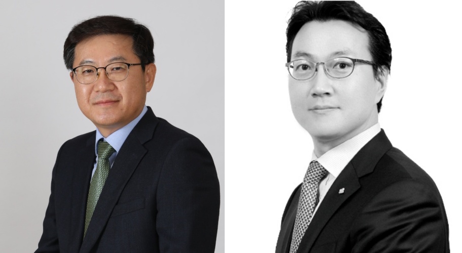 ▲윤석환(왼쪽) CJ제일제당 대표이사 겸 바이오 사업부문 대표와 이건일 CJ프레시웨이 대표이사 겸 CJ푸드빌 대표이사. (사진제공=CJ그룹)