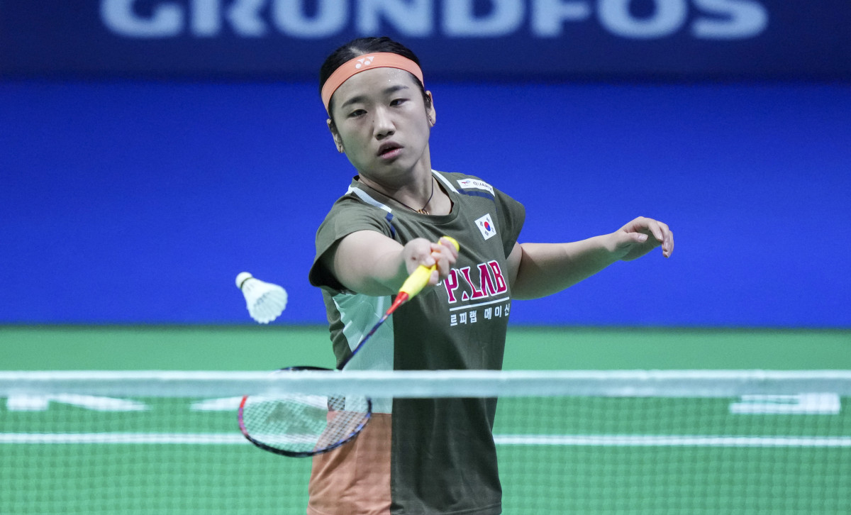 ▲덴마크오픈 준결승전 치르는 안세영 (EPA=연합뉴스)