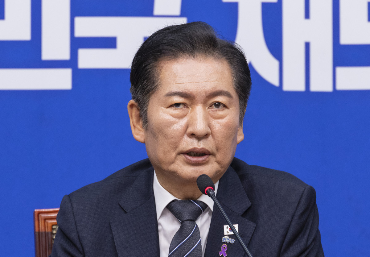 ▲정청래 더불어민주당 대표를 비롯한 최고위원들이 20일 국회에서 열린 최고위원회의에서 발언하고 있다. (연합뉴스)