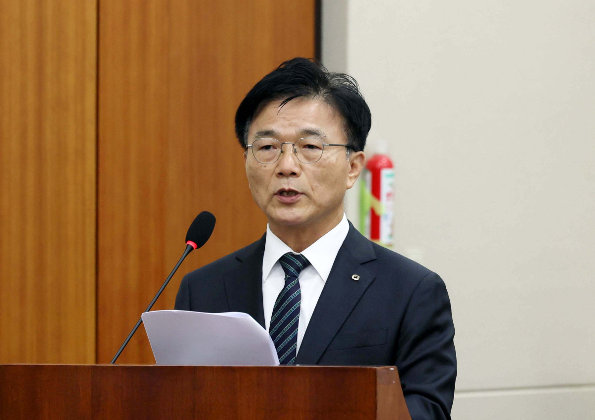 ▲박상진 산업은행 회장이 20일 서울 여의도 국회 정무위원회에서 열린 금융위원회 등에 대한 국정감사에서 업무보고를 하고 있다. 신태현 기자 holjjak@