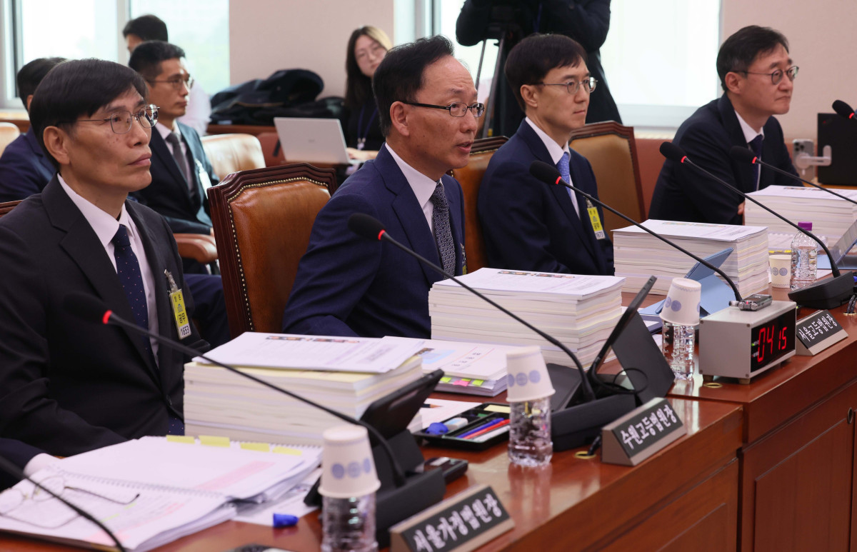 ▲김대웅 서울고등법원장이 20일 서울 여의도 국회 법제사법위원회에서 열린 서울고등법원 등에 대한 국정감사에 출석해 의원 질의에 답변하고 있다. 신태현 기자 holjjak@