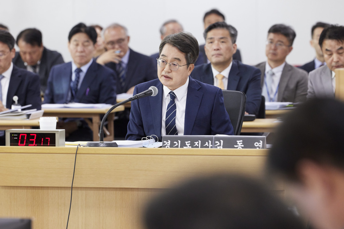 ▲김동연 경기도지사가 20일 경기도청에서 열린 국토교통위원회 국정감사에서 발언하고 있다. (경기도)