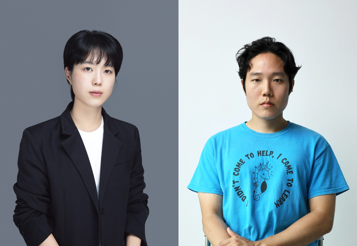 ▲공연예술부문 수상자 전서아 작·연출가(왼쪽), 시각예술부문 수상자 박정우 작가(오른쪽). (사진제공=두산)