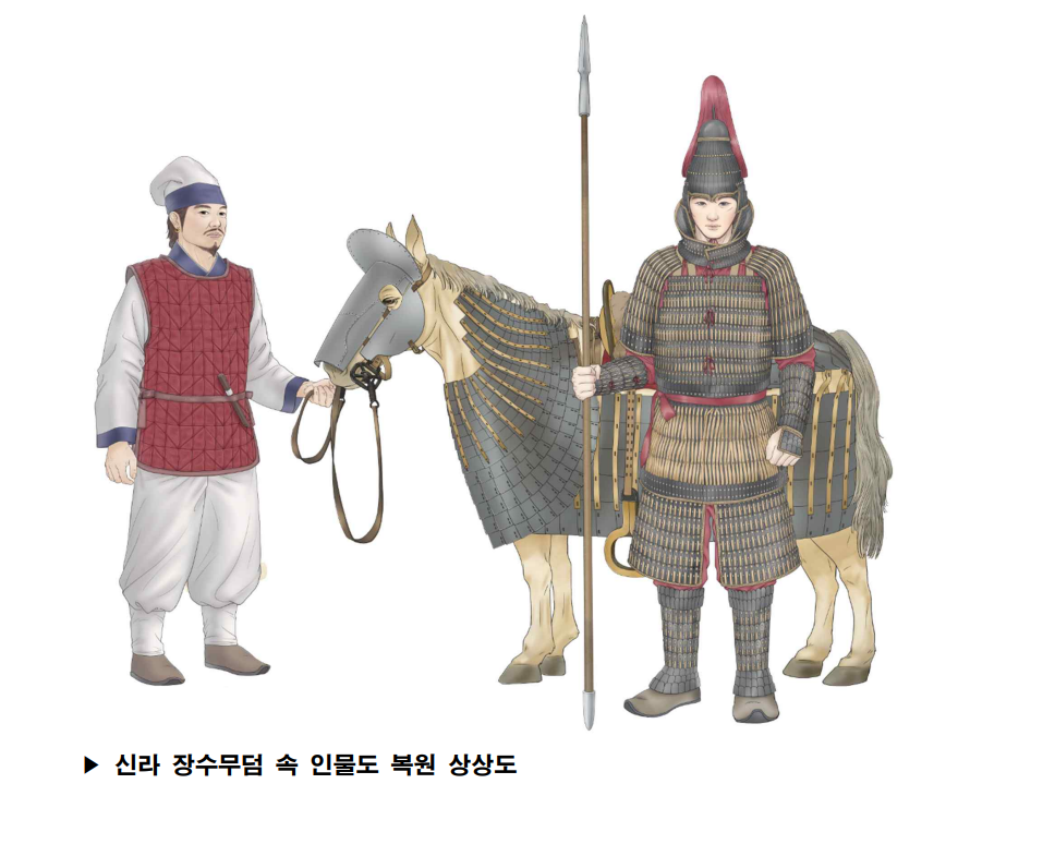 ▲신라 장수무덤 속 인물도 복원 상상도 (국가유산청)