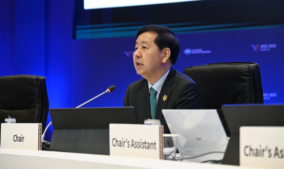 ▲구윤철 부총리 겸 기획재정부 장관이 21일 인천 중구 인스파이어 리조트에서 열린 ‘2025 APEC 재무장관회의·구조개혁장관회의’ 본회의에서 개회사를 하고 있다. 신태현 기자 holjjak@