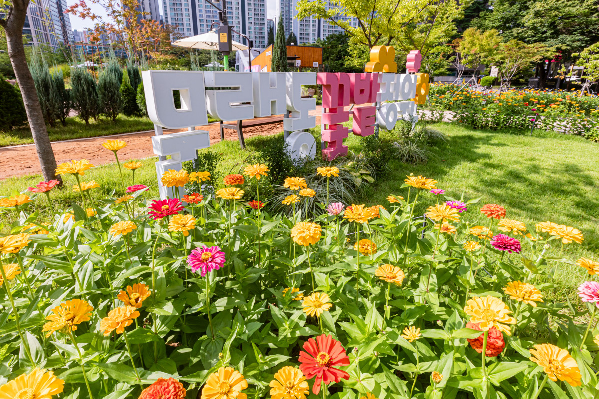 ▲문래동 꽃밭 정원 전경 (윤희성 기자 yoonheesung@)