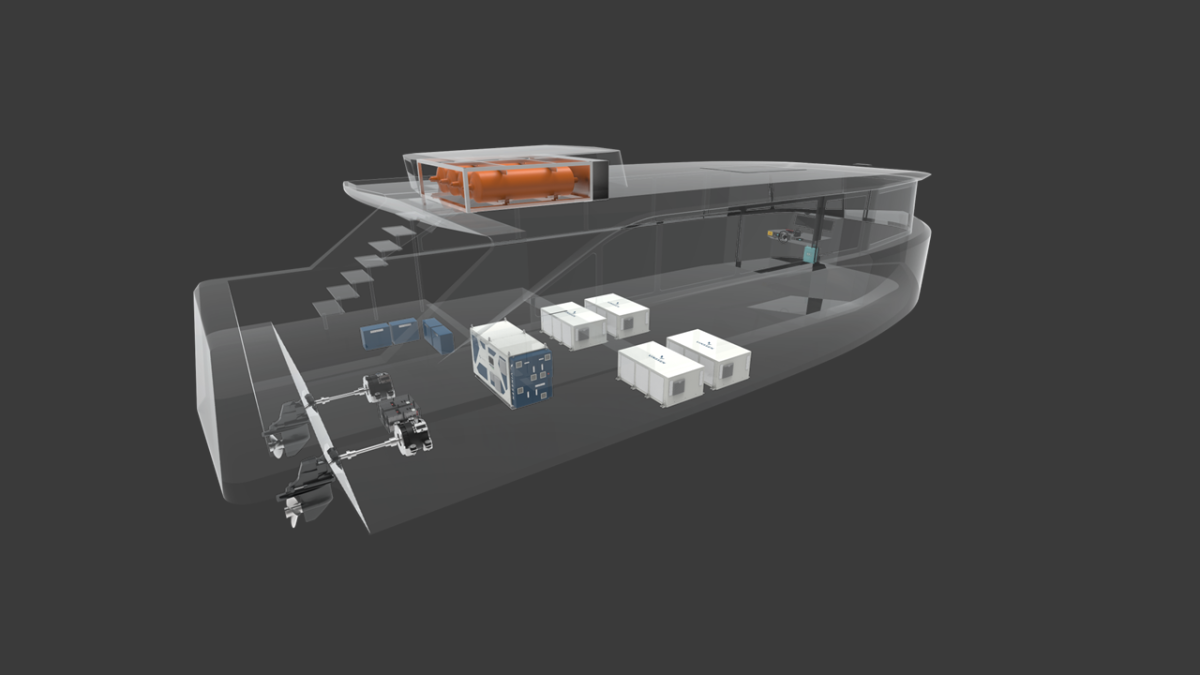 ▲영암 수소 연료전지 추진 여객선의 시스템 투영도 (빈센 제공)