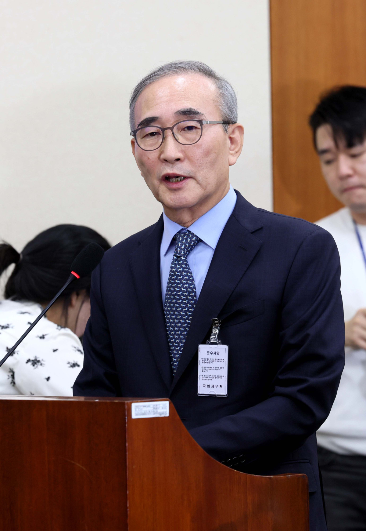 ▲김영섭 KT 대표가 21일 서울 여의도 국회 과학기술정보방송통신위원에서 열린 정보통신산업진흥원 등에 대한 국정감사에 출석해 의원 질의에 답하고 있다. 신태현 기자 holjjak@