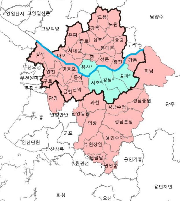 ▲투기과열지구·조정대상지역 지정(안). (사진제공=국토교통부)