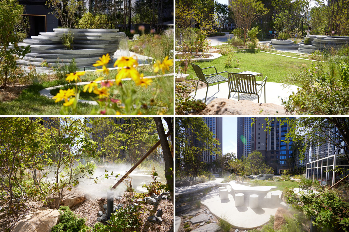 ▲‘그린바이그루브(GREEN X GROOVE)’ 정원 디자인. (사진제공=롯데건설)