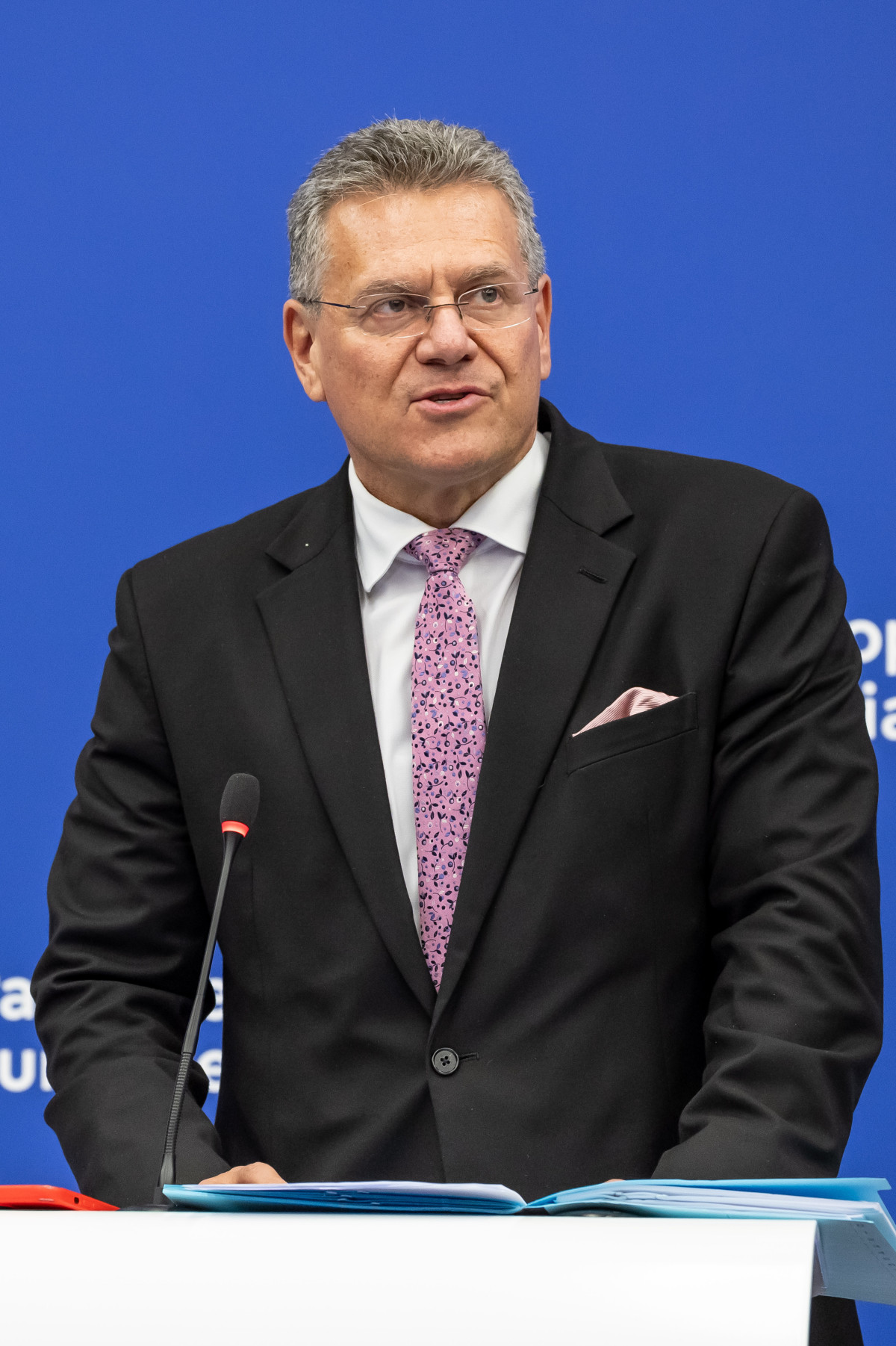 ▲마로시 셰프초비치 유럽연합(EU) 무역·경제안보 담당 집행위원. (EPA연합뉴스)