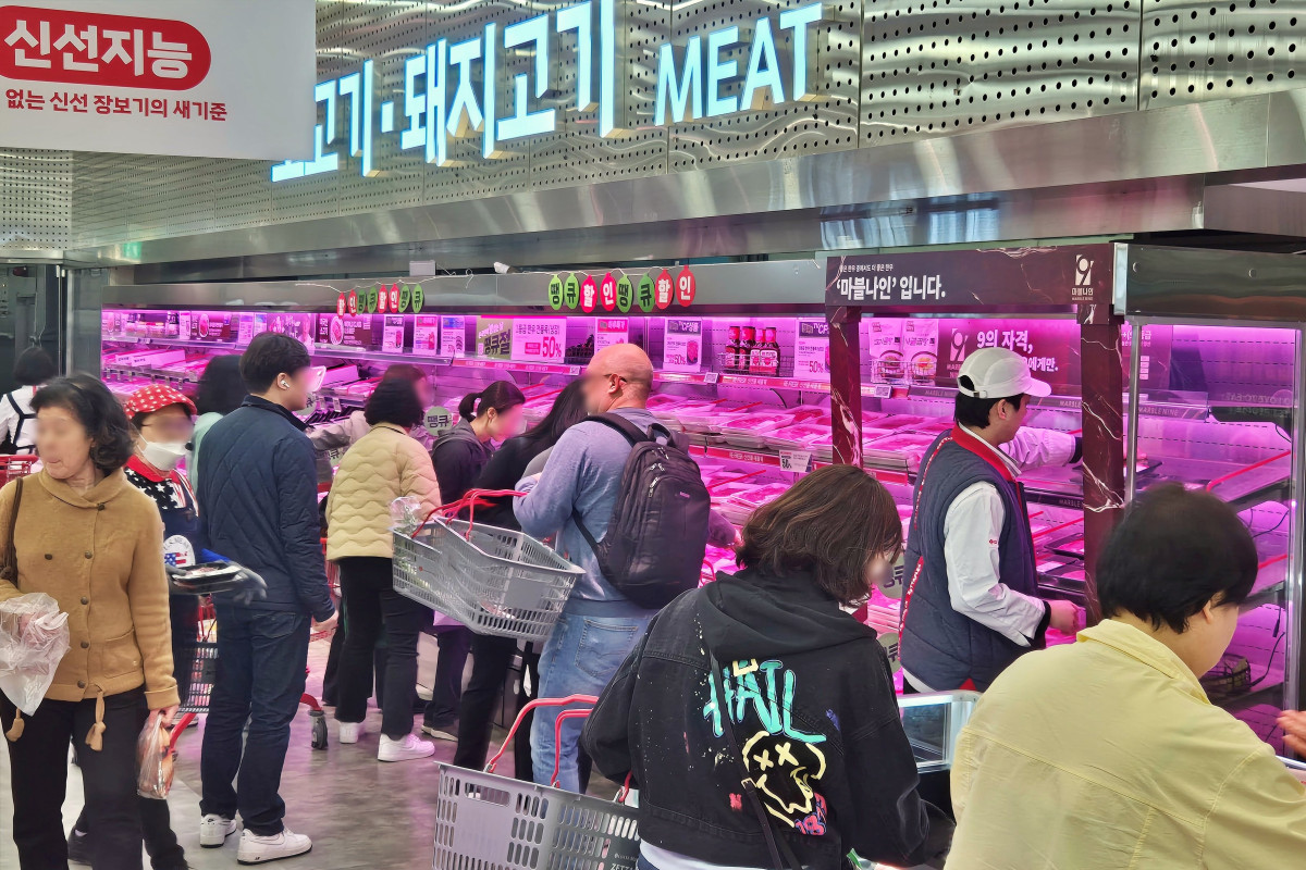 ▲롯데마트 제타플렉스 서울역점 축산매장 전경 (사진제공=롯데마트)