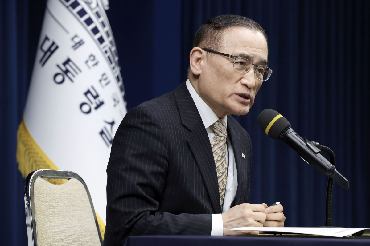 ▲위성락 국가안보실장이 17일 서울 용산 대통령실 청사에서 캄보디아 사태에 대한 정부의 대응 현황 관련 브리핑을 하고 있다. (뉴시스)