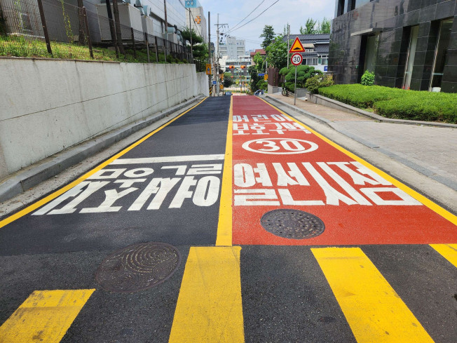 ▲서초구 내 열선 설치 구간 모습. (사진제공=서초구)