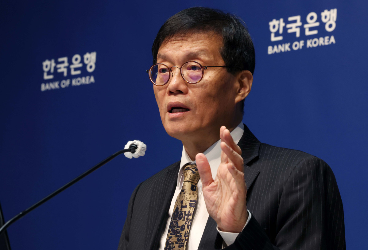 ▲이창용 한국은행 총재가 23일 서울 중구 한국은행에서 금융통화위원회 기준금리 결정에 관한 기자간담회를 갖고 있다. 사진공동취재단