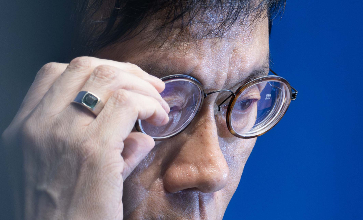 ▲이창용 한국은행 총재가 23일 서울 중구 한국은행에서 금융통화위원회 기준금리 결정에 관한 기자간담회를 갖고 있다. 사진공동취재단