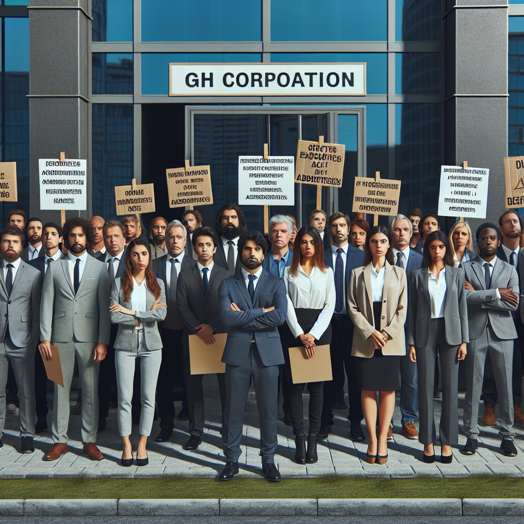 ▲노동조합을 대표하는 시위자 이미지 (김재학 기자·오픈AI 달리)