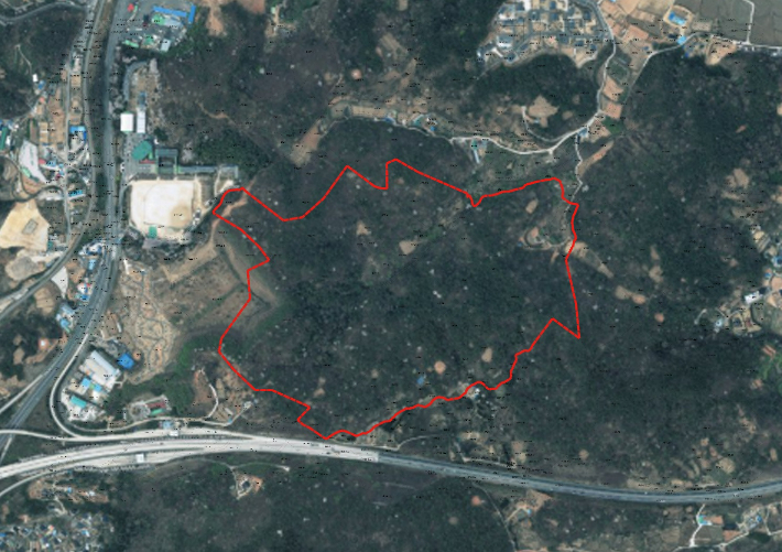 ▲남해안 남중권 종합스포츠파크 전남 순천시 안풍동 대룡동 예정 부지. (사진제공=순천시)