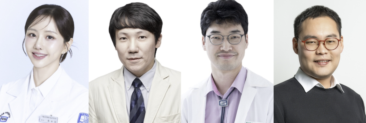 ▲(왼쪽부터)최수인 가톨릭대 의과대학 약리학교실 교수, 하정훈 서울성모병원 내분비내과 교수, 박성수 서울성모병원 혈액내과 교수, 한승훈 가톨릭대 의과대학 약리학교실 교수 (가톨릭대학교 서울성모병원)
