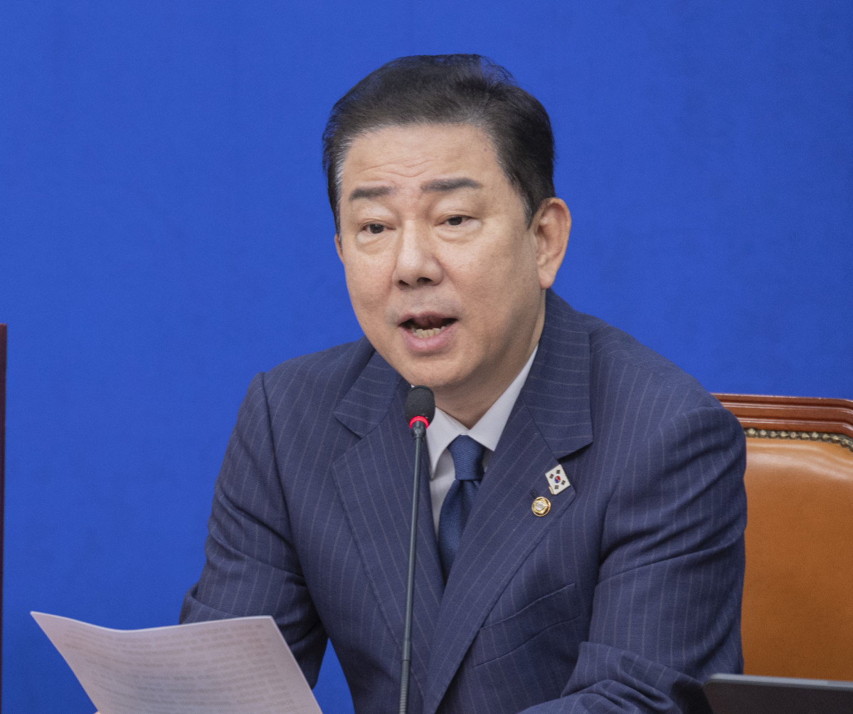 ▲김병기 더불어민주당 원내대표가 27일 국회에서 열린 최고위원회의에서 발언하고 있다. (연합뉴스)