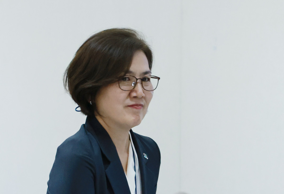 ▲오현주 국가안보실 안보3차장이 1일 서울 용산 대통령실 청사에서 열린 국무회의에 배석하고 있다. 연합뉴스