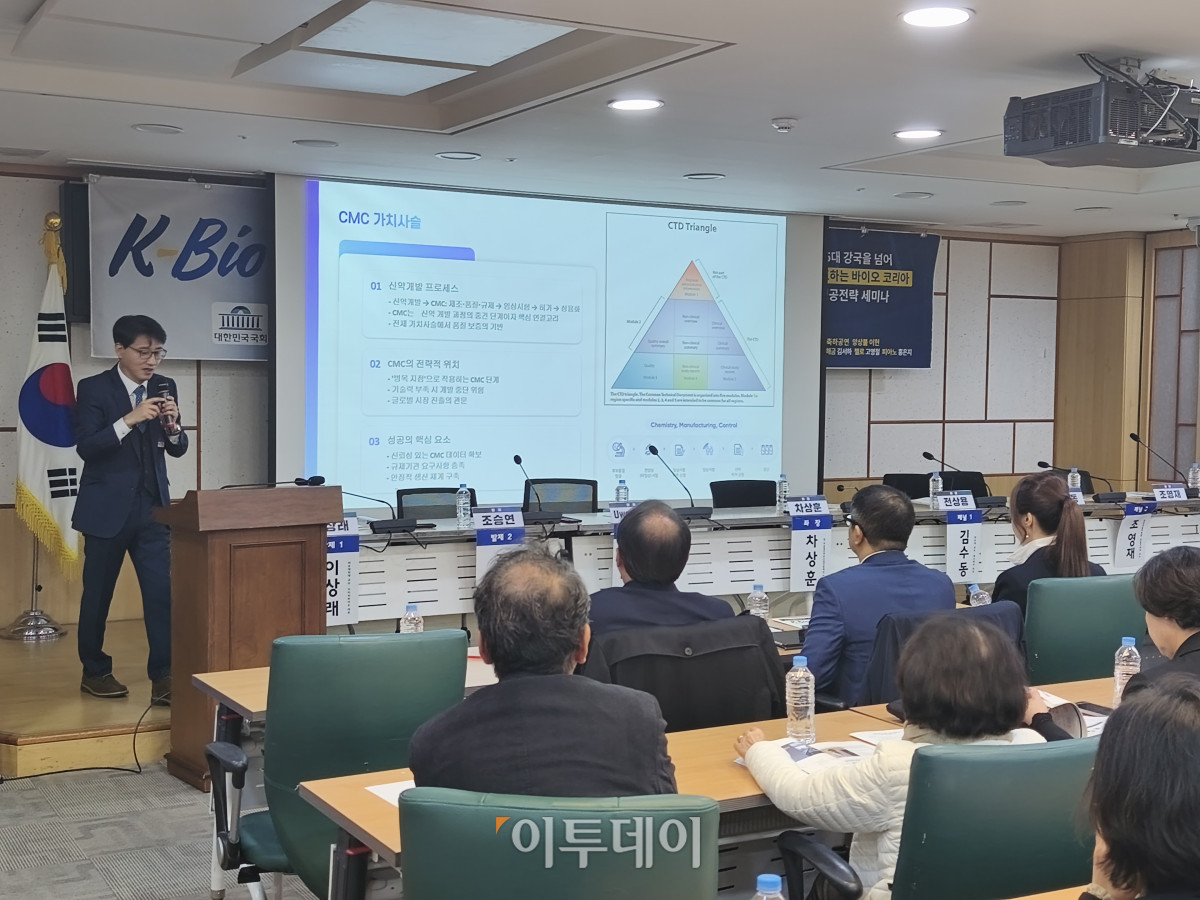 ▲이상래 아주대 의대 교수가 28일 국회 의원회관에서 열린 세미나에서 발표하고 있다. (노상우 기자 nswreal@)