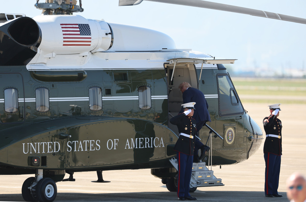 ▲마린원 탑승하는 트럼프 미국 대통령 (연합뉴스)