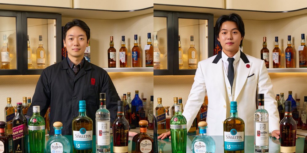 ▲APEC CEO 서밋에서 K칵테일을 선보인 박희만(왼쪽) 바텐더와 조영준 바텐더. (사진제공=디아지오코리아)