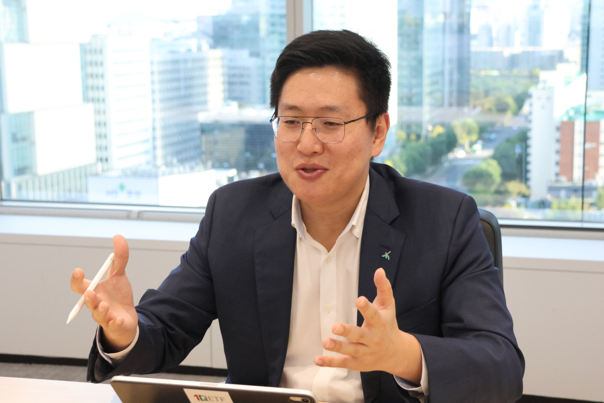 ▲김승현 하나자산운용 ETF퀀트솔루션본부장이 22일 서울 여의도 하나자산운용 본사에서 본지와 인터뷰하고 있다. 사진=하나자산운용