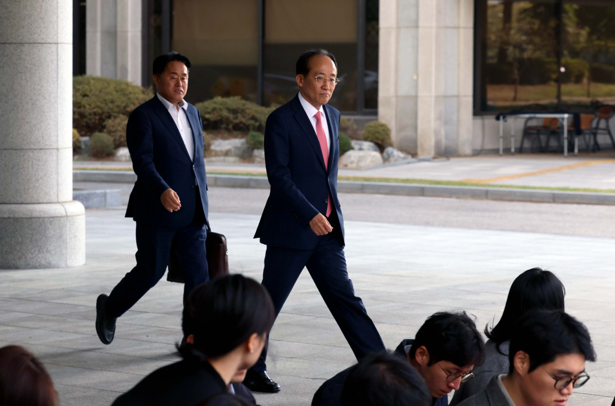 ▲'12·3 비상계엄' 당시 국민의힘 원내대표였던 추경호 의원이 30일 서울 서초구 서울고등검찰청에 마련된 내란특별검사팀 사무실에 피의자 신분으로 출석하고 있다. 추 의원은 계엄 해제 요구 결의안의 국회 표결을 의도적으로 방해했다는 의혹을 받고 있다. 신태현 기자 holjjak@