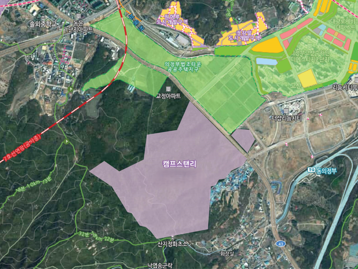 ▲의정부 캠프스탠리 위치도 (경기도)