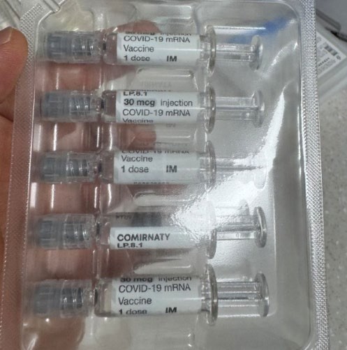 ▲화이자 코미나티엘피에이트원프리필드시린지. (사진제공=제보자)