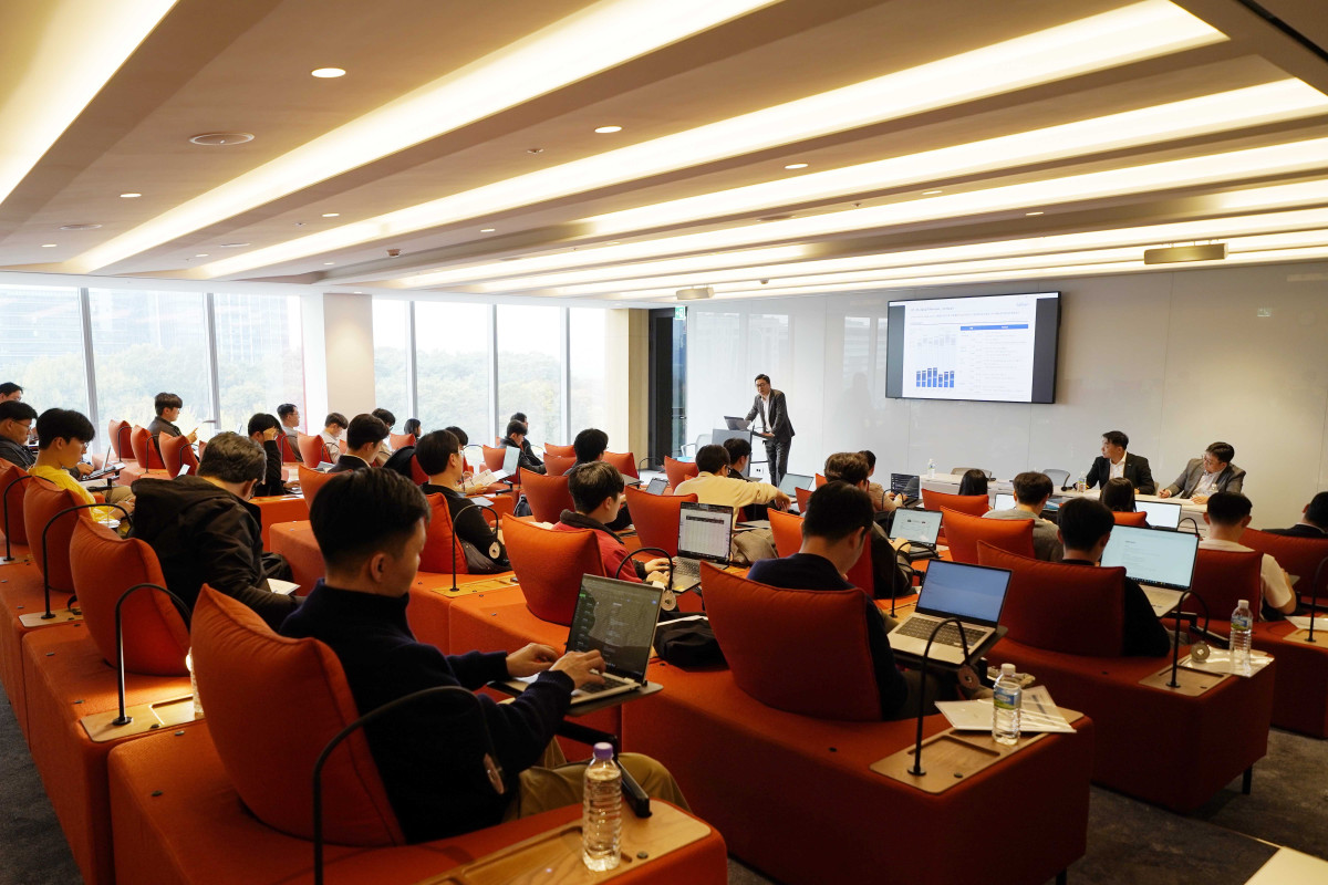 ▲대한전선이 3분기 기업 설명회를 진행하고 있다. (자료제공=대한전선)