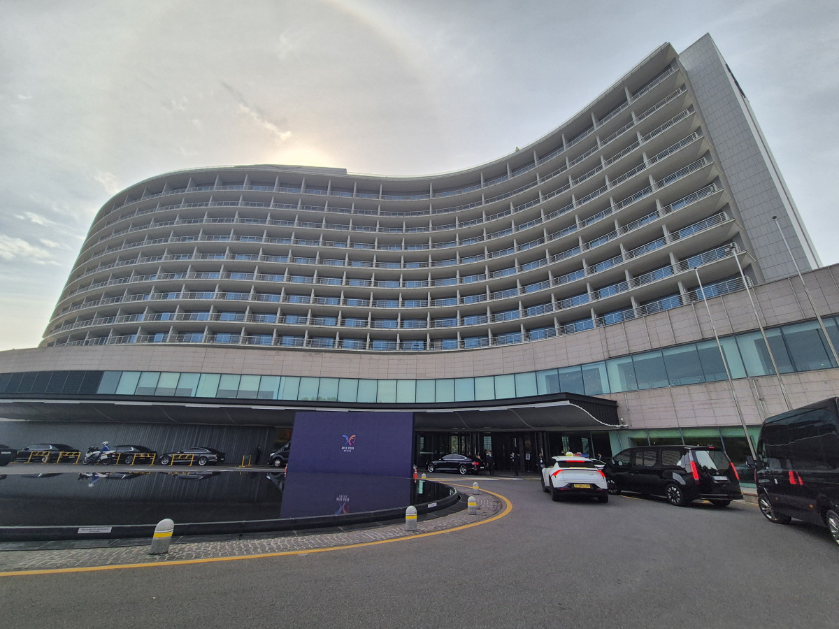 ▲라한셀렉트 호텔 전경. (강문정 기자 kangmj@)