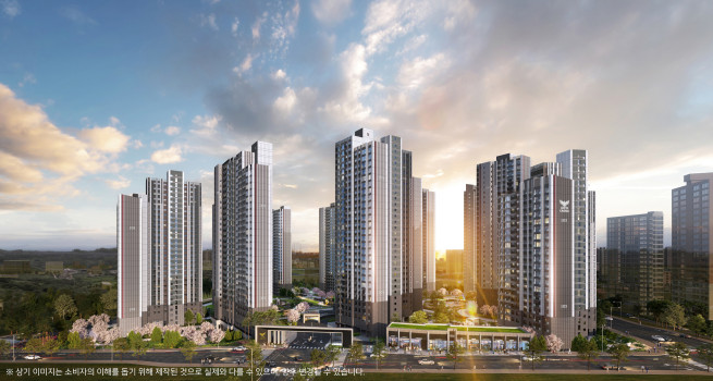 ▲'천안 롯데캐슬 더 청당' 메인 투시도. (사진제공=롯데건설)