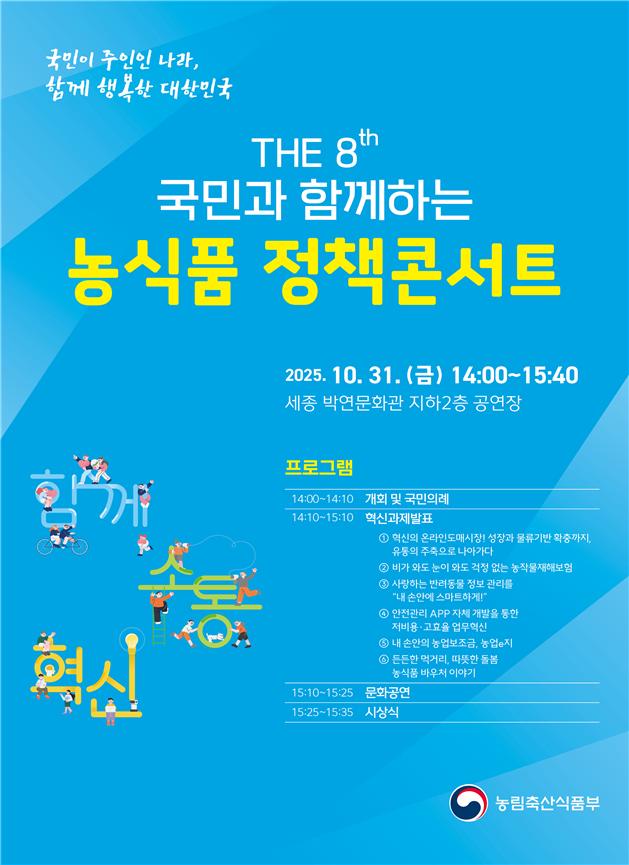 ▲'2025년 농식품 정책콘서트' 포스터 (사진제공=농림축산식품부)