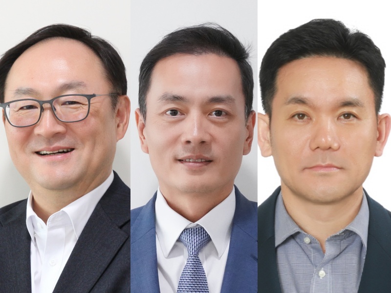 ▲사진 왼쪽부터 윤성노 동원시스템즈 패키징사업부문 대표, 이진욱 동원기술투자 신임 대표이사, 정해철 동원홈푸드 중국 법인장. (사진제공=동원그룹)