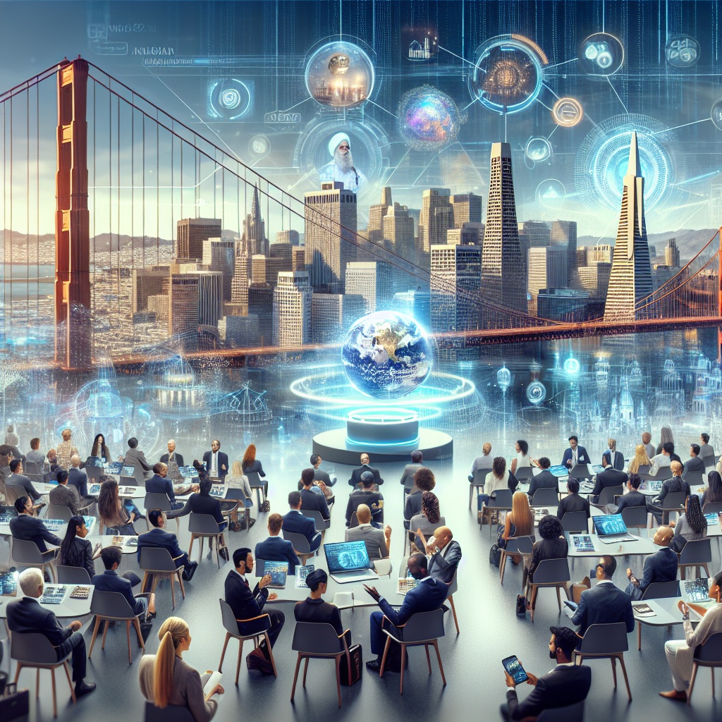 ▲미래 비즈니스 컨퍼런스를 묘사하는 이미지 (김재학 기자·오픈AI 달리)