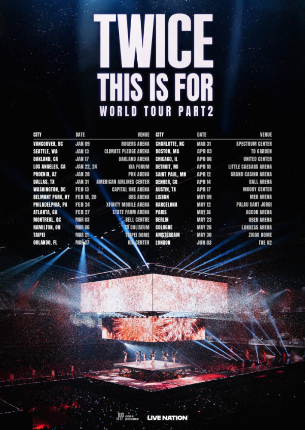 ▲트와이스 월드투어 파트2 일정 공개(사진제공=JYP엔터테인먼트)