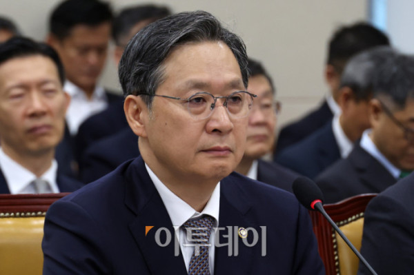 ▲윤영빈 우주항공청장이 16일 서울 여의도 국회에서 열린 과학기술정보방송통신위원회 국정감사에 참석하고 있다. 고이란 기자 photoeran@