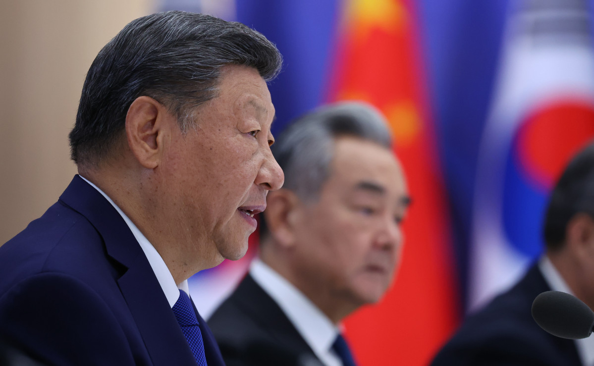 ▲시진핑 중국 국가주석이 1일 경북 국립경주박물관에서 열린 이재명 대통령과의 한중 정상회담에서 발언하고 있다. (연합뉴스)