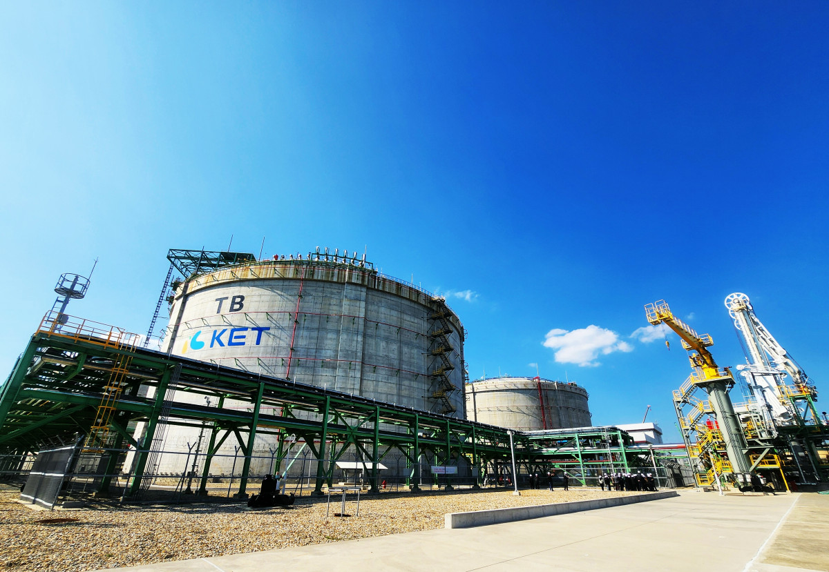 ▲현재 상업 운전 중인 코리아에너지터미널 LNG탱크 (자료제공=KET)