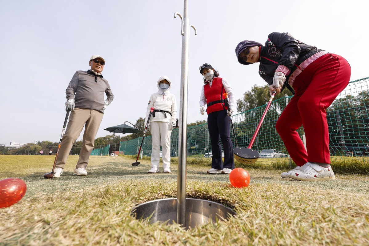 ▲파크골프대회 경기 장면(사진=이투데이 조현호 기자 hyunho@)