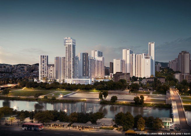 ▲'더샵 분당티에르원' 투시도. (사진제공=느티마을 3단지 리모델링주택조합)