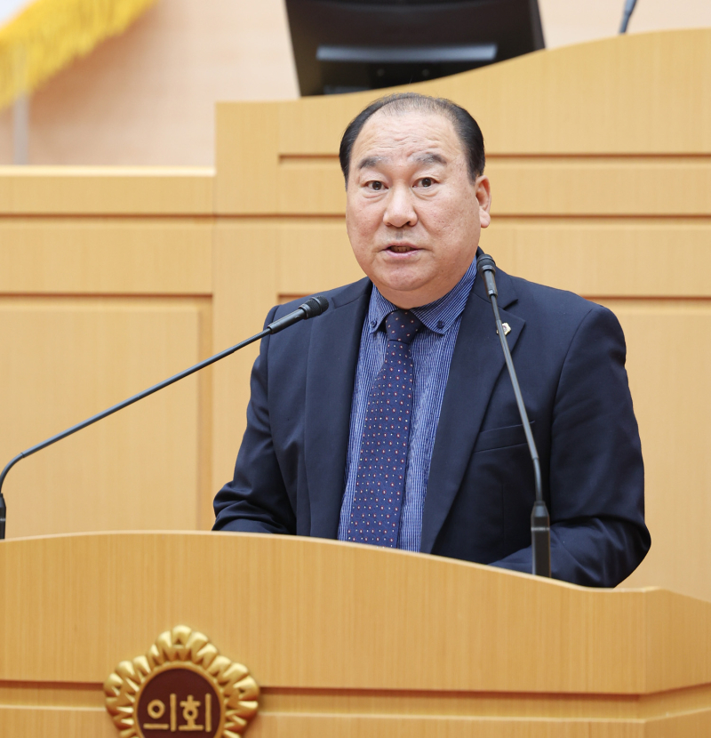 ▲강정일 전남도의회(더불어민주당·광양2) 의원. (사진제공=전남도의회)