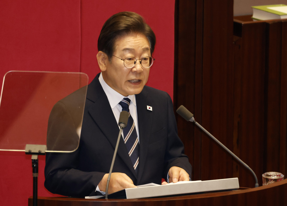 ▲시정연설하는 이재명 대통령 (뉴시스)