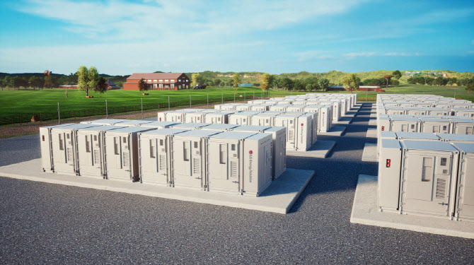 ▲LG에너지솔루션 전력망용 ESS 배터리 컨테이너 제품. (사진제공=LG에너지솔루션)