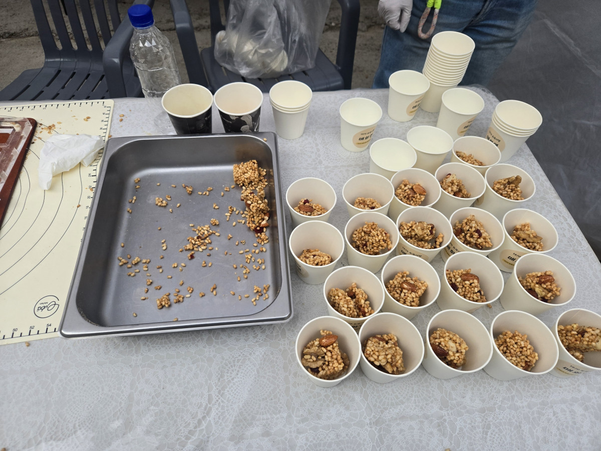 ▲'도곡 푸드컬처 페스타'에서 부스를 운영한 '매화연'의 음식 (윤희성 기자 yoonheesung@)