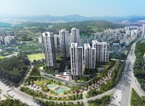 ▲청주 홍골 민간임대아파트 조감도. (사진제공=BS한양)